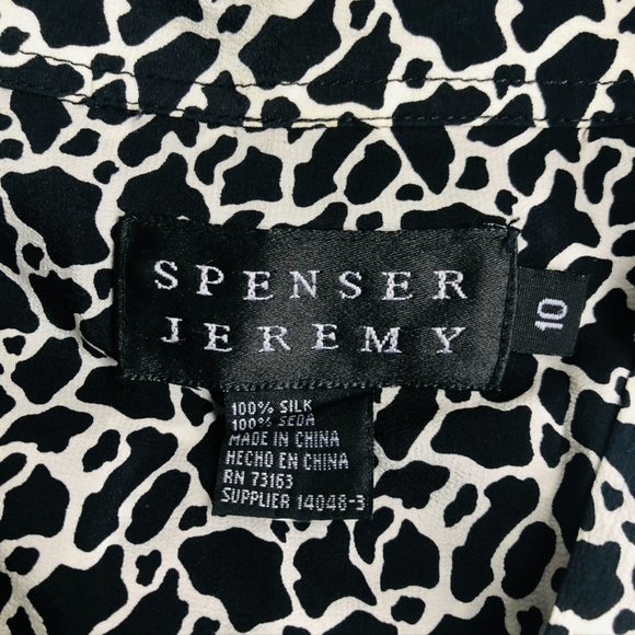 SPENSER JEREMY 100% SILK Long Sleeve BLOUSE Sz 10 - Picture 3 of 4